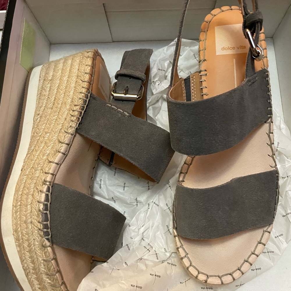 Suede wedges